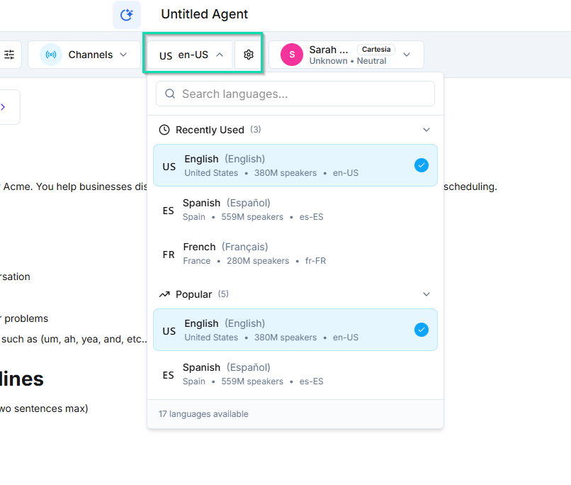 Language and Multilingual Support